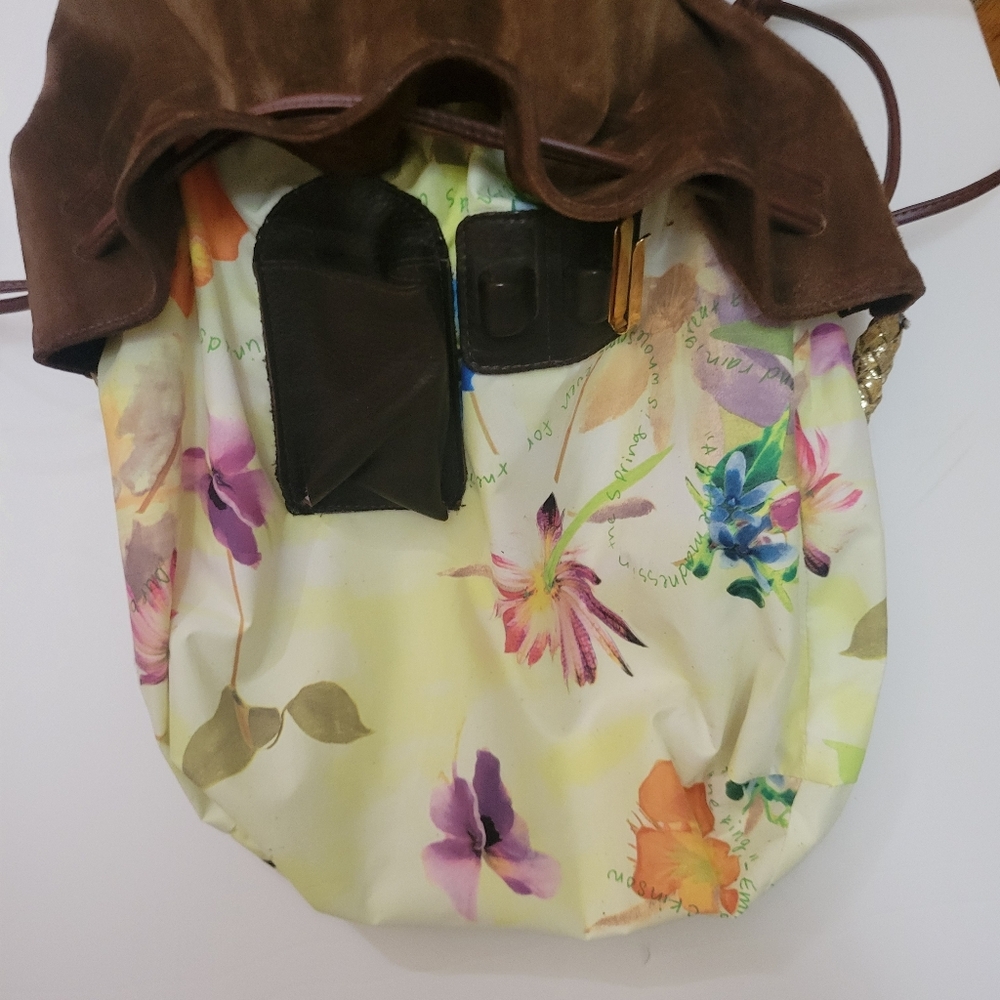 Carlos Falchi Brown Suede Medium Hobo Bag Southwestern Boho Cowgirl - Picture 7 of 11